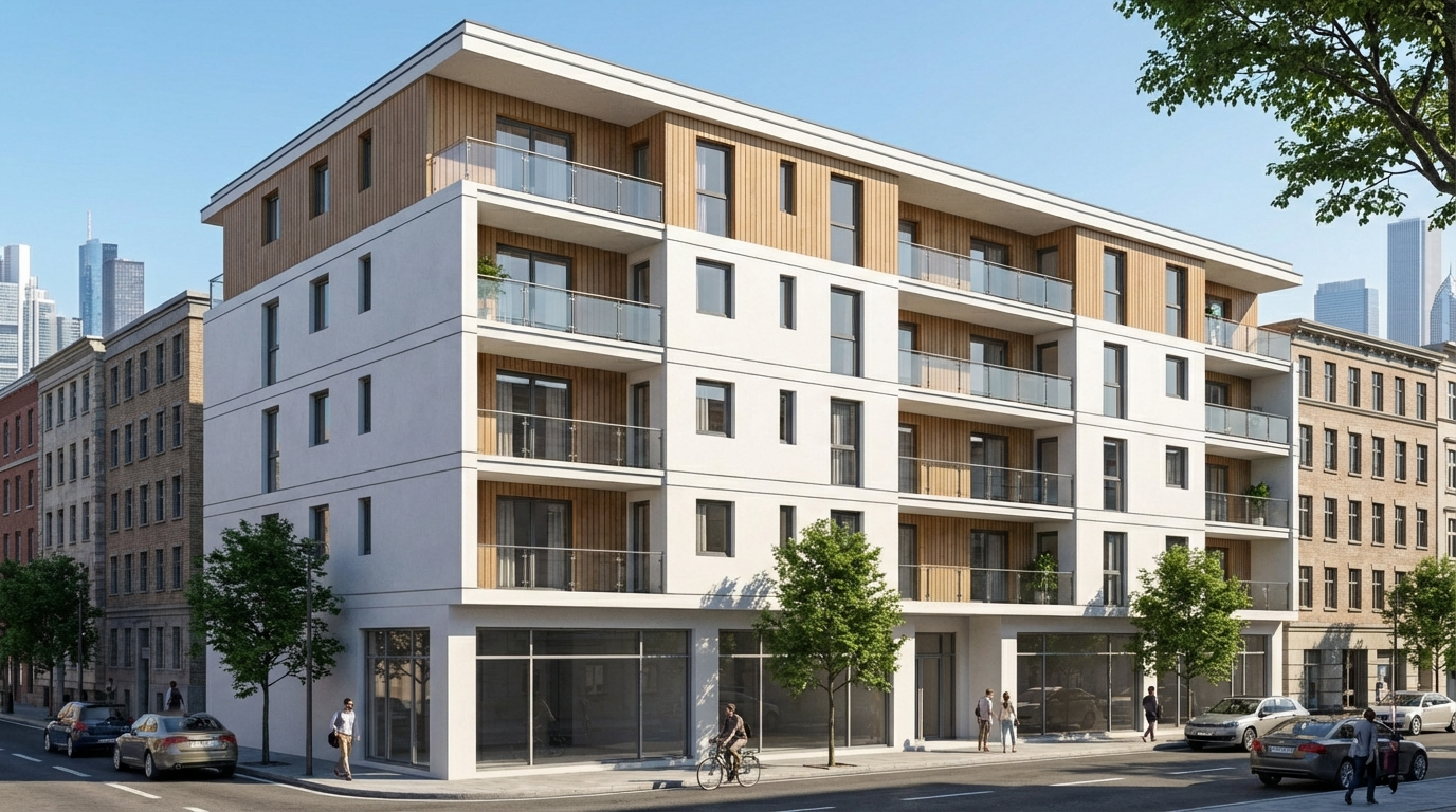 Architektureinfuegung - Mehrfamilienhaus